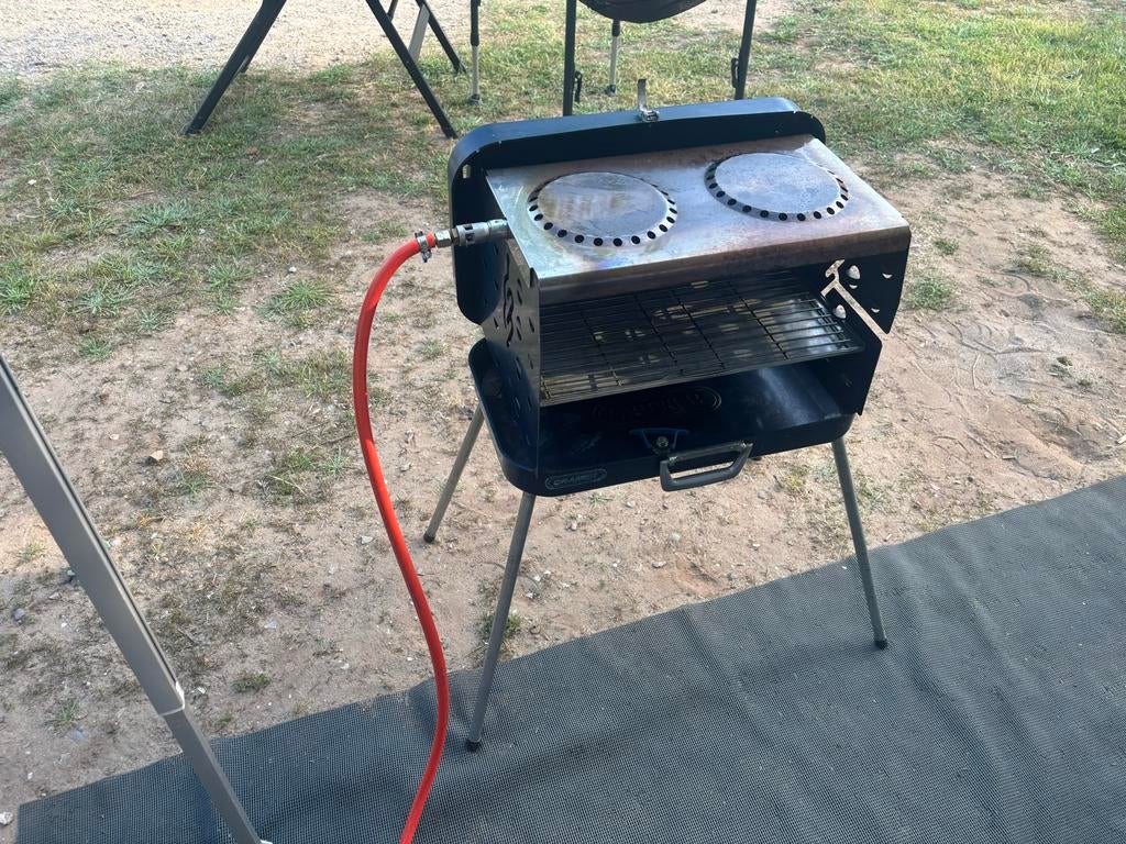 Cramer gasbarbecue met 2 pitten en grill, Caravans en Kamperen, Kampeeraccessoires, Ophalen of Verzenden, Gebruikt
