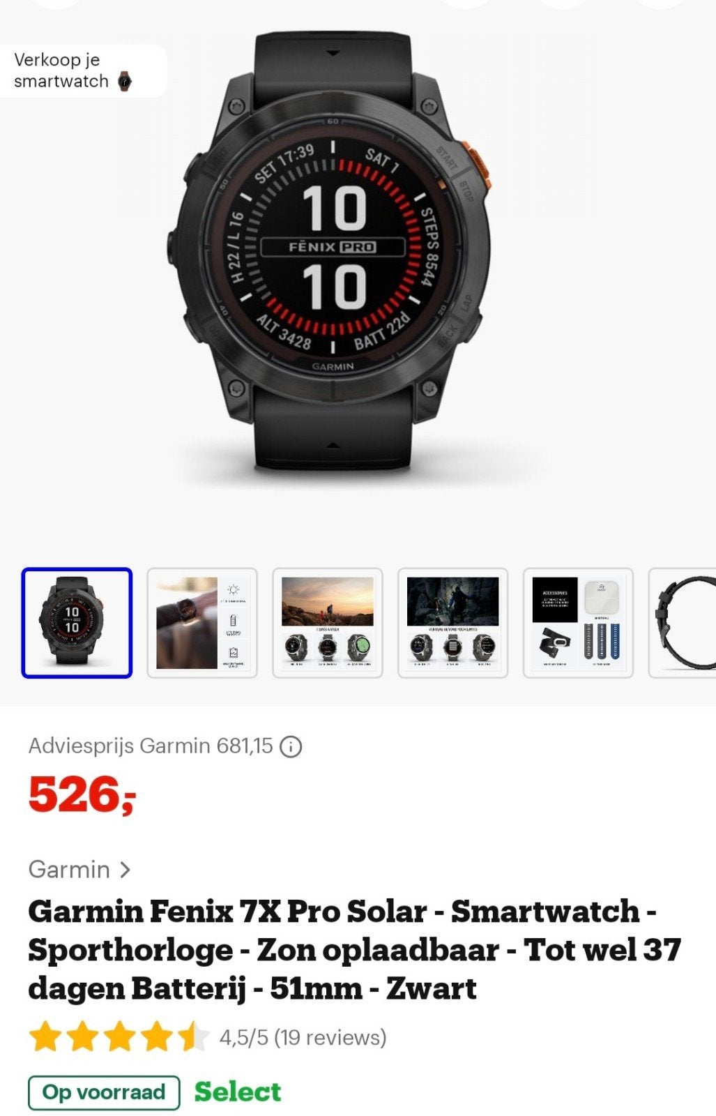 Garmin Fenix 7X pro,  Garmin Fenix 8, Garmin Fenix 9, Ophalen of Verzenden