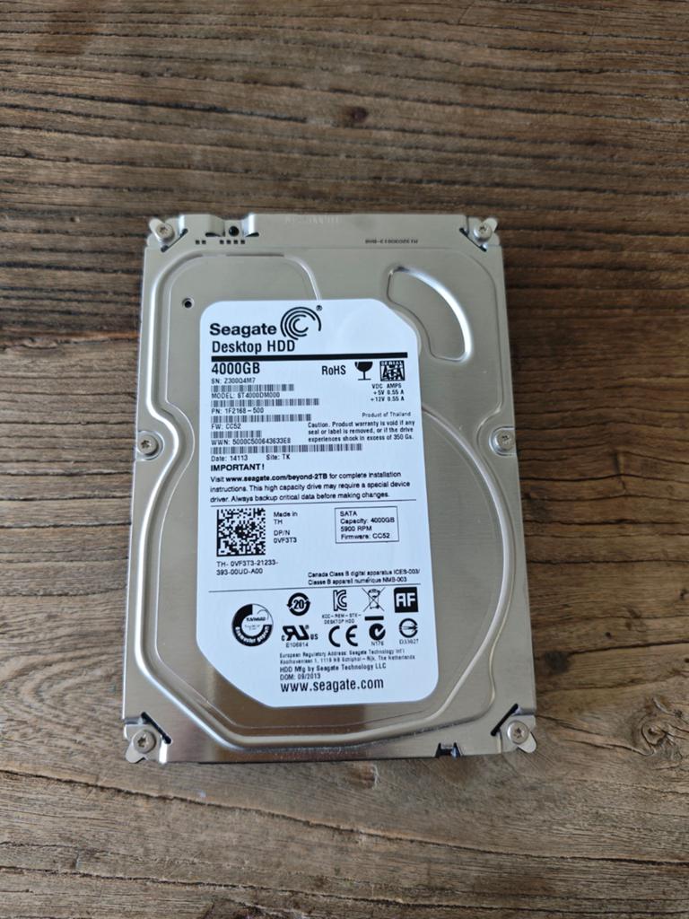 2x Seagate Desktop HDD 4TB SATA Harde Schijf, Computers en Software, Harde schijven, 4000GB, Intern, Gebruikt, Ophalen of Verzenden