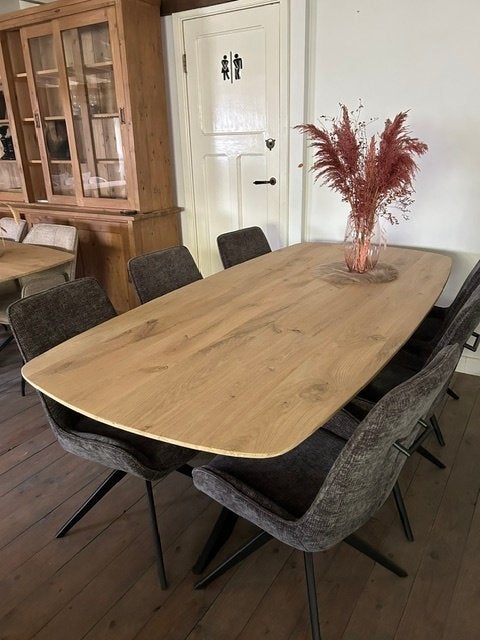 Nieuwe Deens ovale eiken eettafel 210x100cm, Ophalen, 100 tot 150 cm, Eikenhout, Ovaal