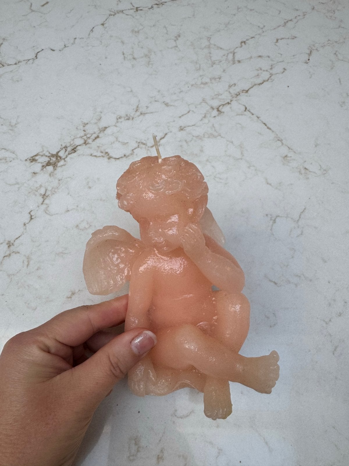 Roze engel kaars - Decoratieve kaars in engel vorm, Ophalen, Nieuw