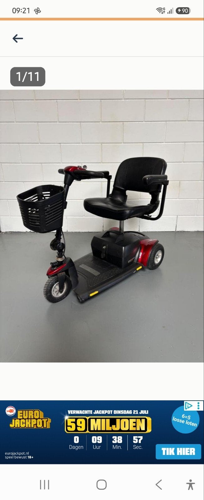 scootmobiel opklapbaar, Tuin en Terras, Ophalen