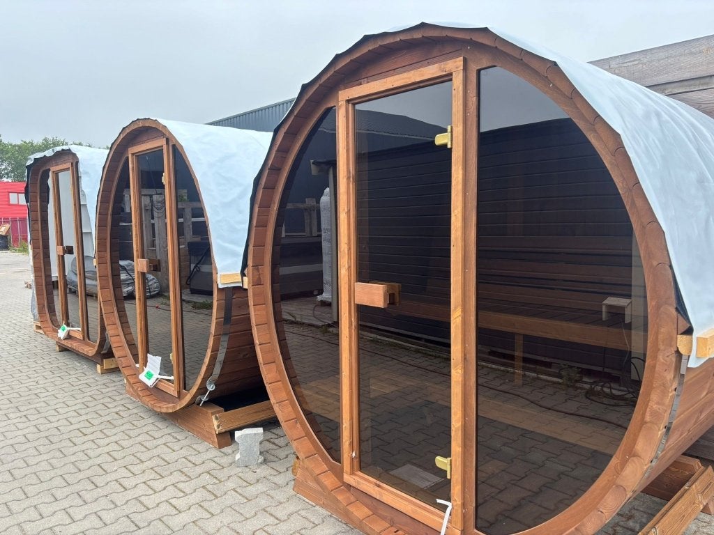 Barrelsauna's direct uit voorraad, Ophalen, Fins of Traditioneel, Info@wellness4fun.nl, Wellness4fun