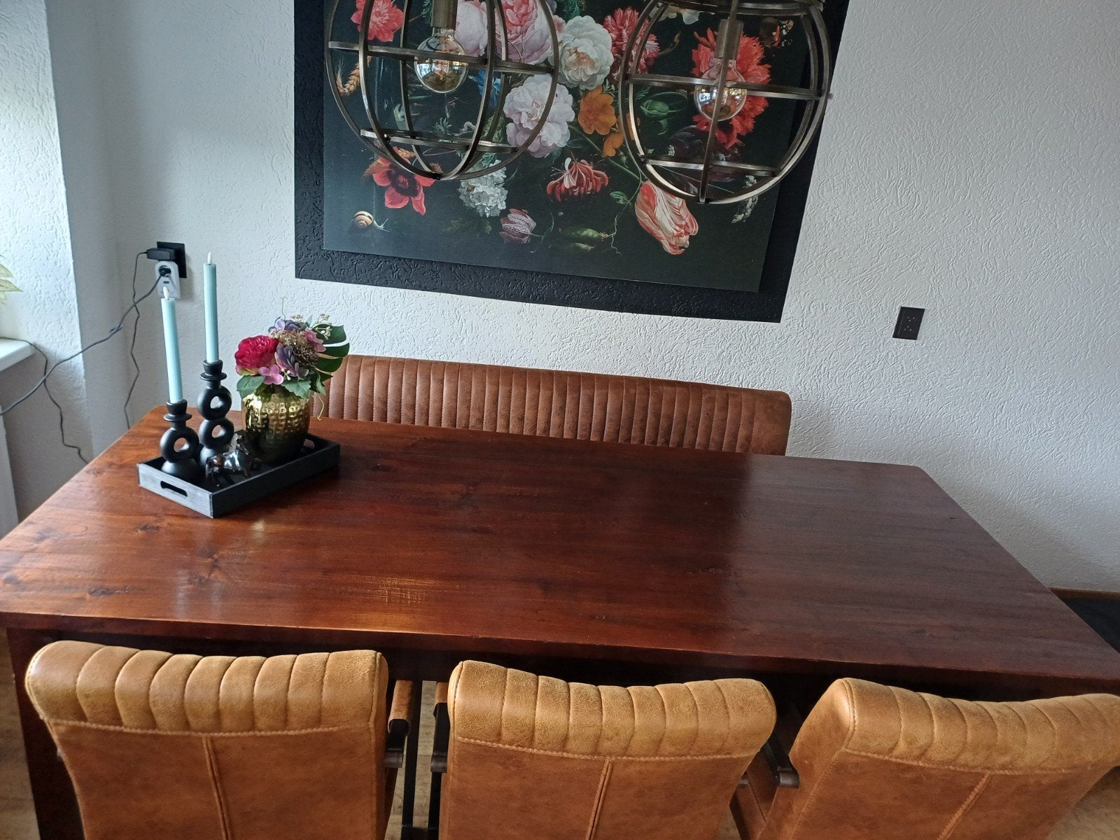 Eettafel, Huis en Inrichting, Tafels | Eettafels, Ophalen, Gebruikt, 50 tot 100 cm, 150 tot 200 cm