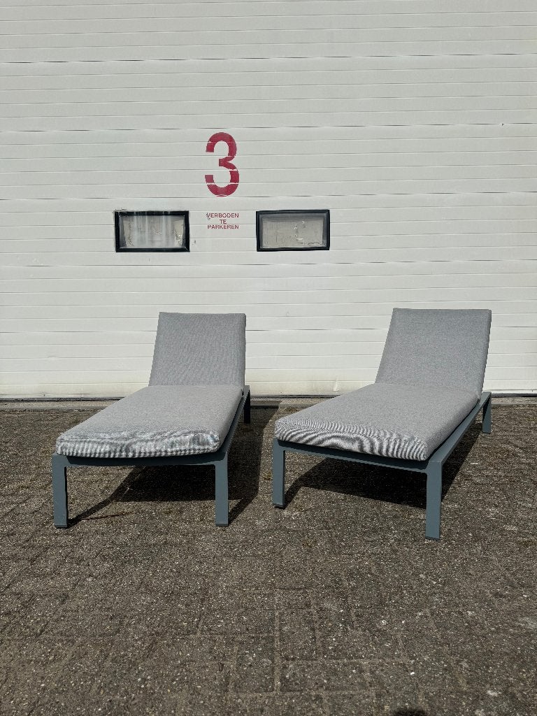 Gandia Blasco tuinstoel/ligbed (voorraad: 2), Ophalen, Gebruikt, Aluminium, X