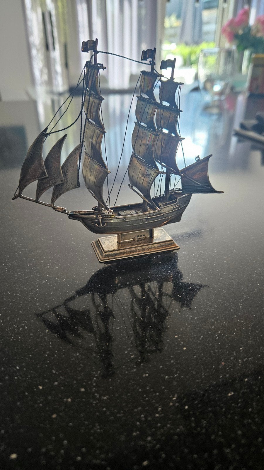 Zilveren Scheepsmodel  - Gedetailleerd en Uniek, Ophalen of Verzenden