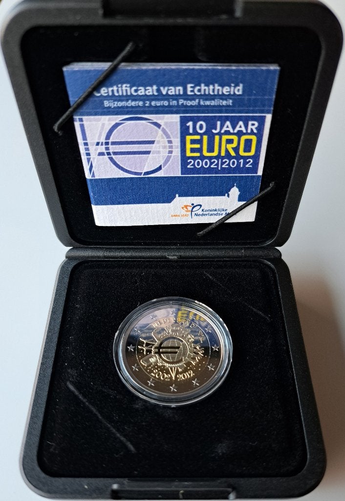 2 euro 2012 Nederland - 10 jaar euro - Proof, Postzegels en Munten, Munten | Nederland, Ophalen of Verzenden, Koningin Beatrix