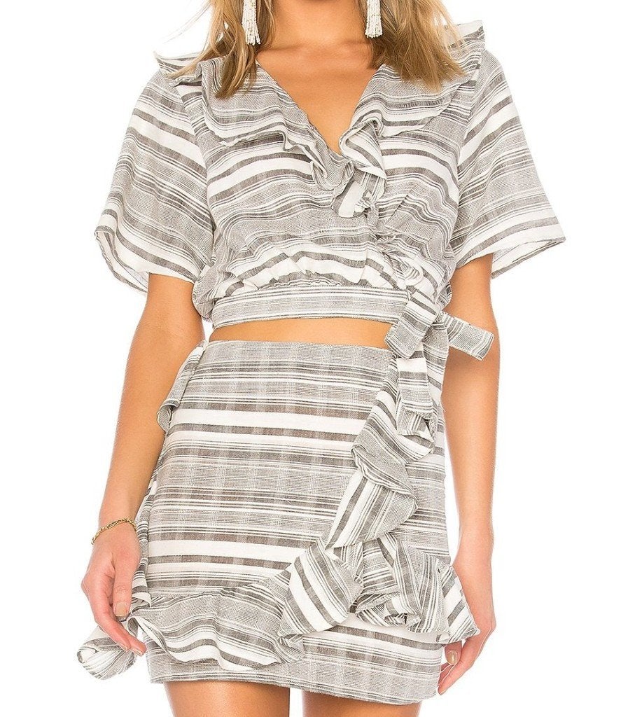 Wrap top & skirt matching set (Tularosa), Nieuw, Ophalen of Verzenden, Korte mouw, Maat 34 (XS) of kleiner