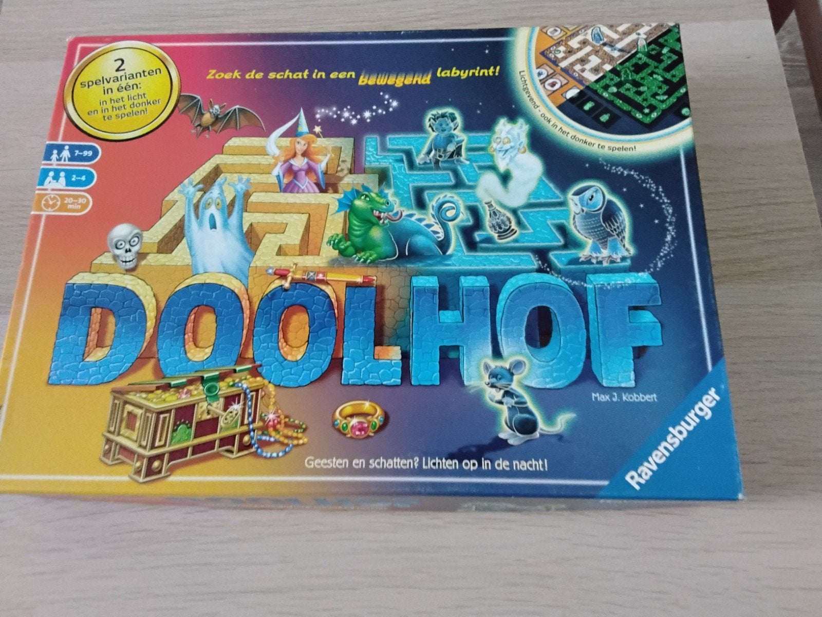 Doolhof, Hobby en Vrije tijd, Gezelschapsspellen | Bordspellen, Ophalen of Verzenden, Zo goed als nieuw
