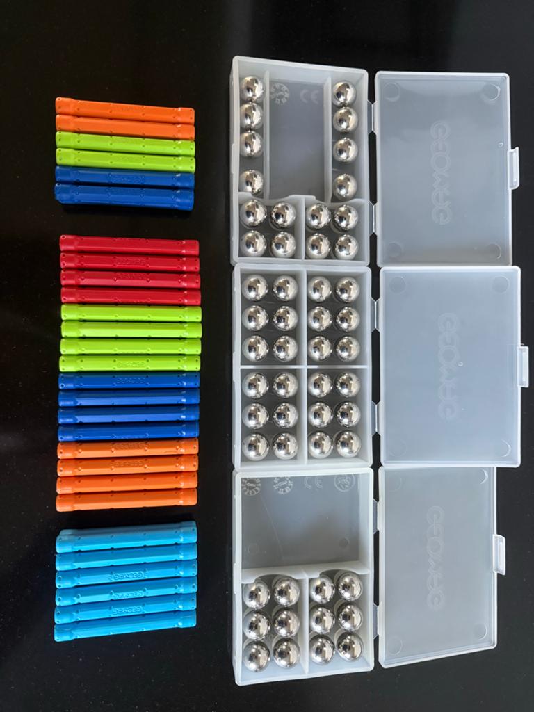 127 stuks Geomag magnetisch constructiespeelgoed, Ophalen of Verzenden, Gebruikt, Overige merken
