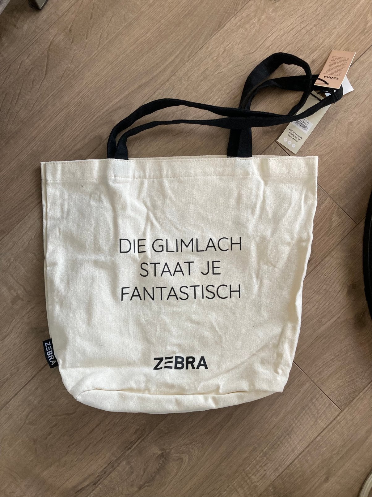 Nieuw! Linnen tas van Zebra., Sieraden, Tassen en Uiterlijk, Ophalen of Verzenden, Nieuw, Beige, Overige merken