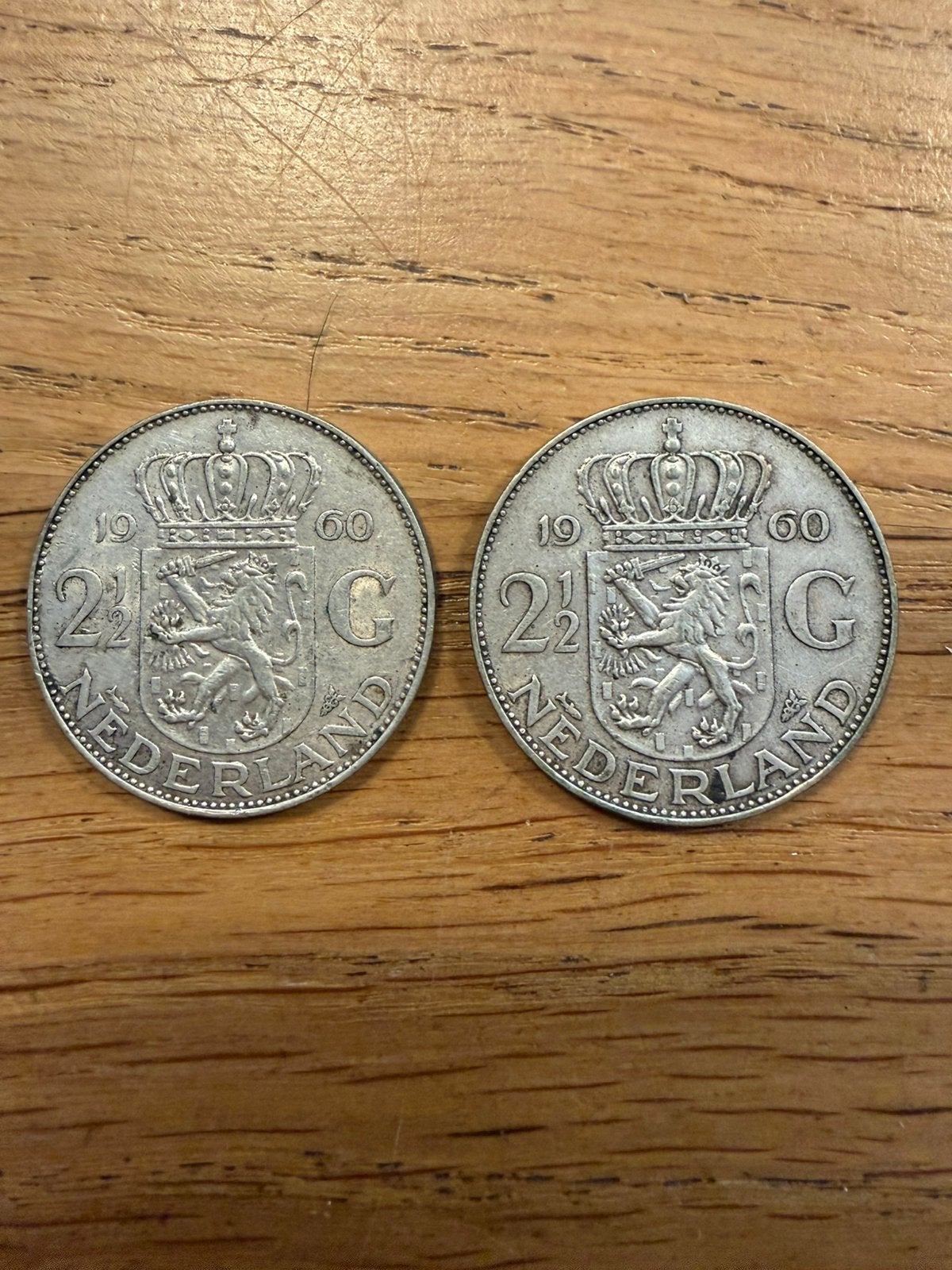 Zilveren 2,50 gulden, rijksdaalder uit 1960, Ophalen of Verzenden, Koningin Juliana, 2½ gulden