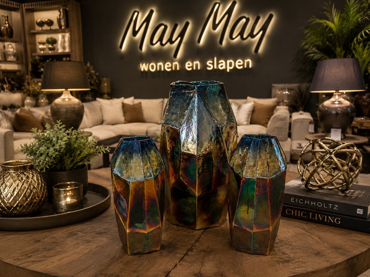 Pols Potten 3x  Graphic Luster vazen 2x30 1x40cm Hoog, Ophalen, Meerkleurig, Mwonenenslapen@ziggo.nl, Geschikt voor droogbloemen