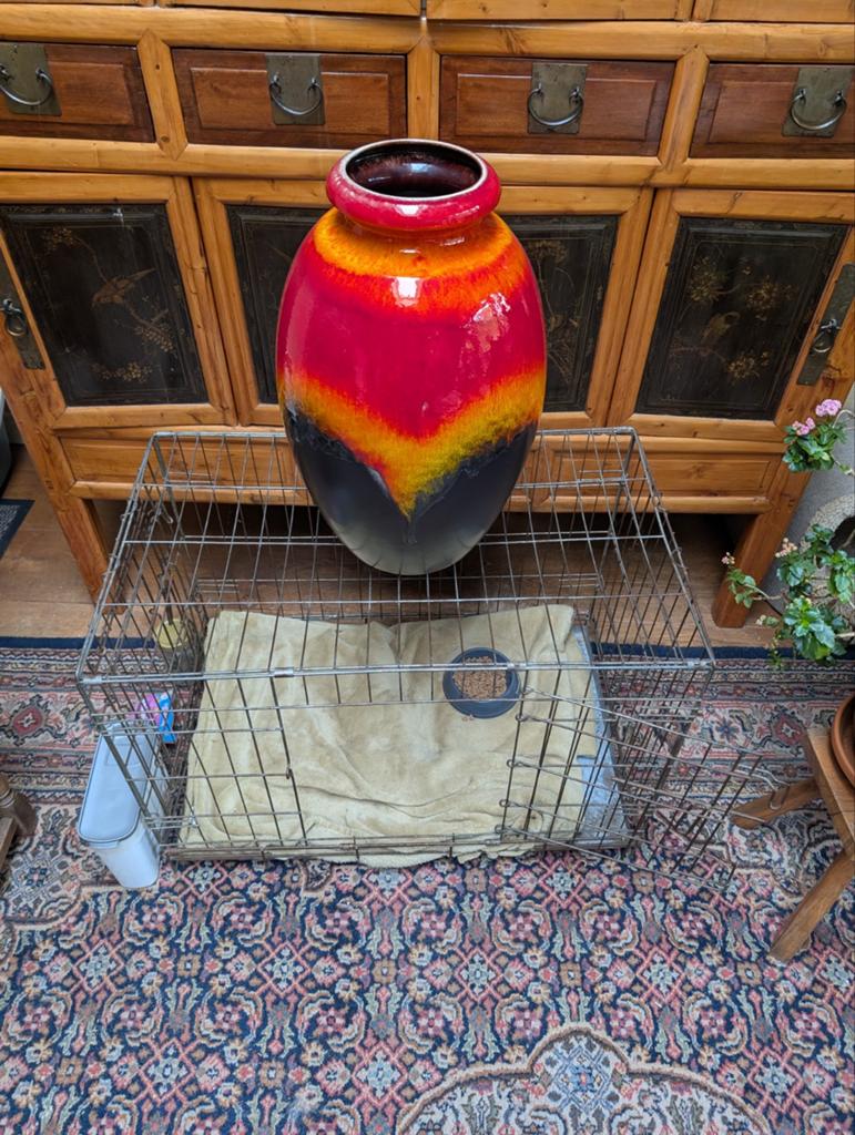 Vaas groot geglazuurd, Ophalen, Overige kleuren, 50 tot 75 cm, Glas
