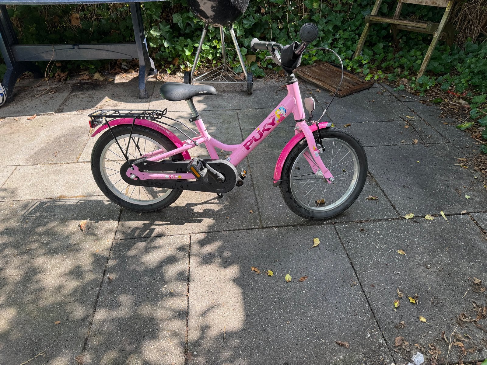 PUKY YOUKE Alu-1 16 inch meisjesfiets Perky Rose, Ophalen, Terugtraprem, Gebruikt, Handrem