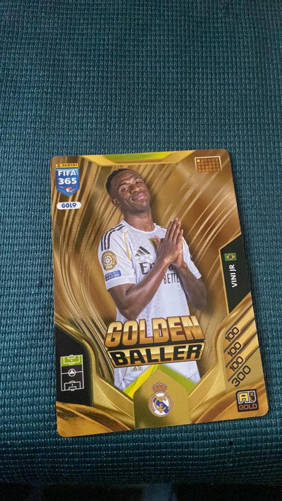 Panini FIFA 365 Golden Baller Vini Jr. Voetbalkaart, Verzamelen, Ophalen of Verzenden, Zo goed als nieuw, Buitenlandse clubs, Spelerskaart