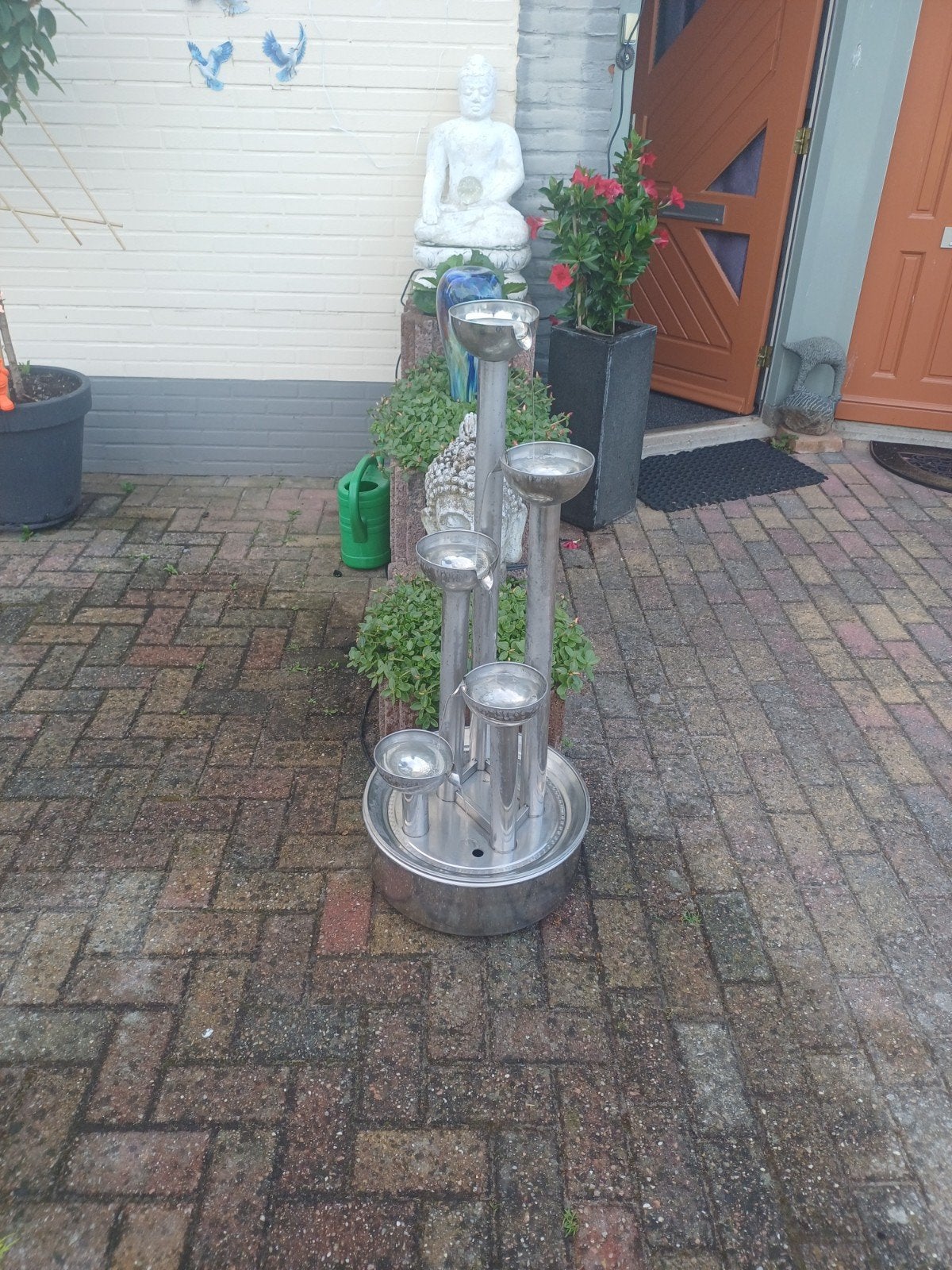 Zgan rvs waterornament  zeldzame  mooie exemplaar, Ophalen of Verzenden, Zo goed als nieuw, Waterornament