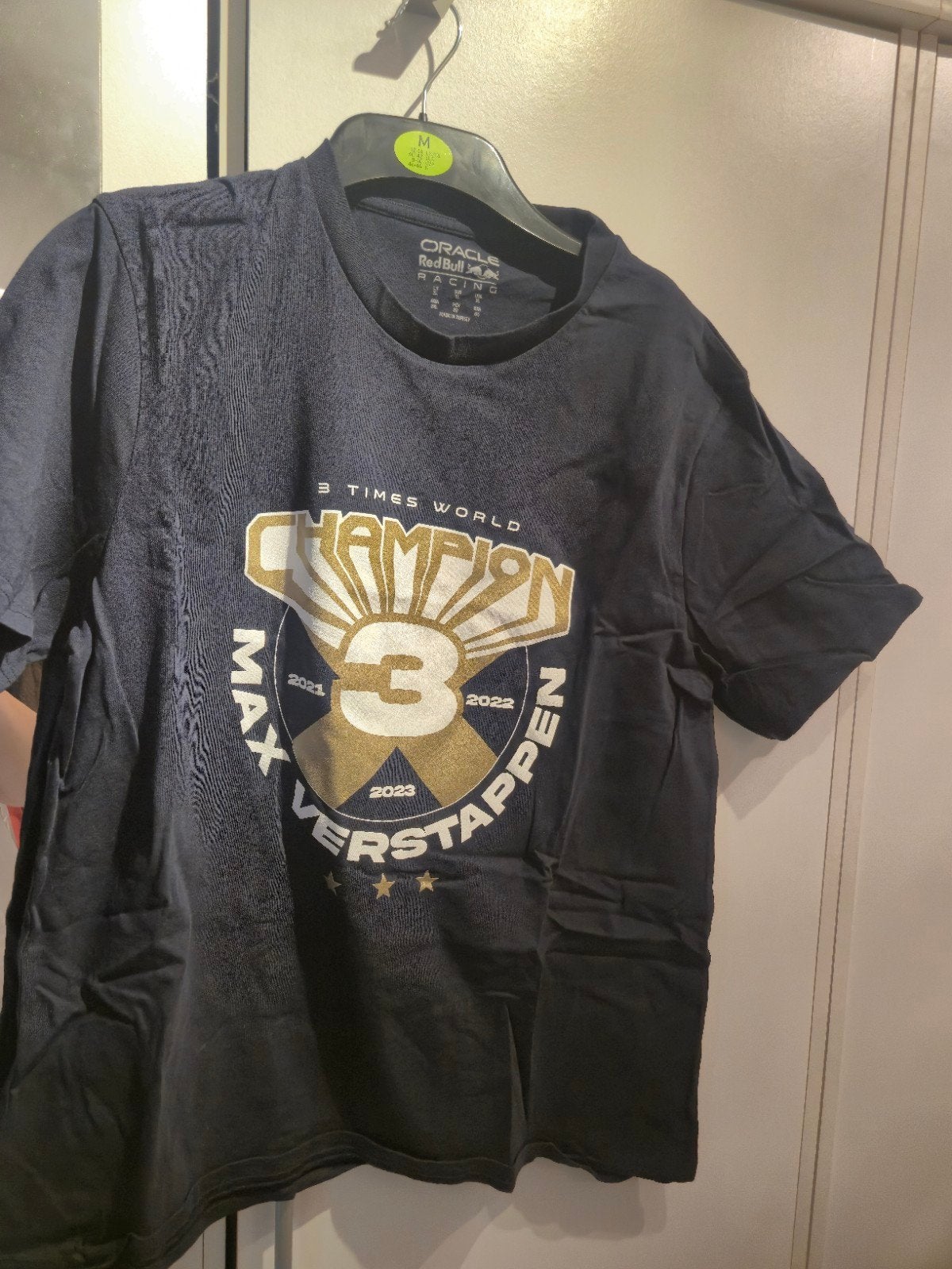 Max Verstappen 3x Wereldkampioen T-shirt - Zo goed als nieuw, Zwart, Maat 56/58 (XL), Ophalen of Verzenden, Zo goed als nieuw