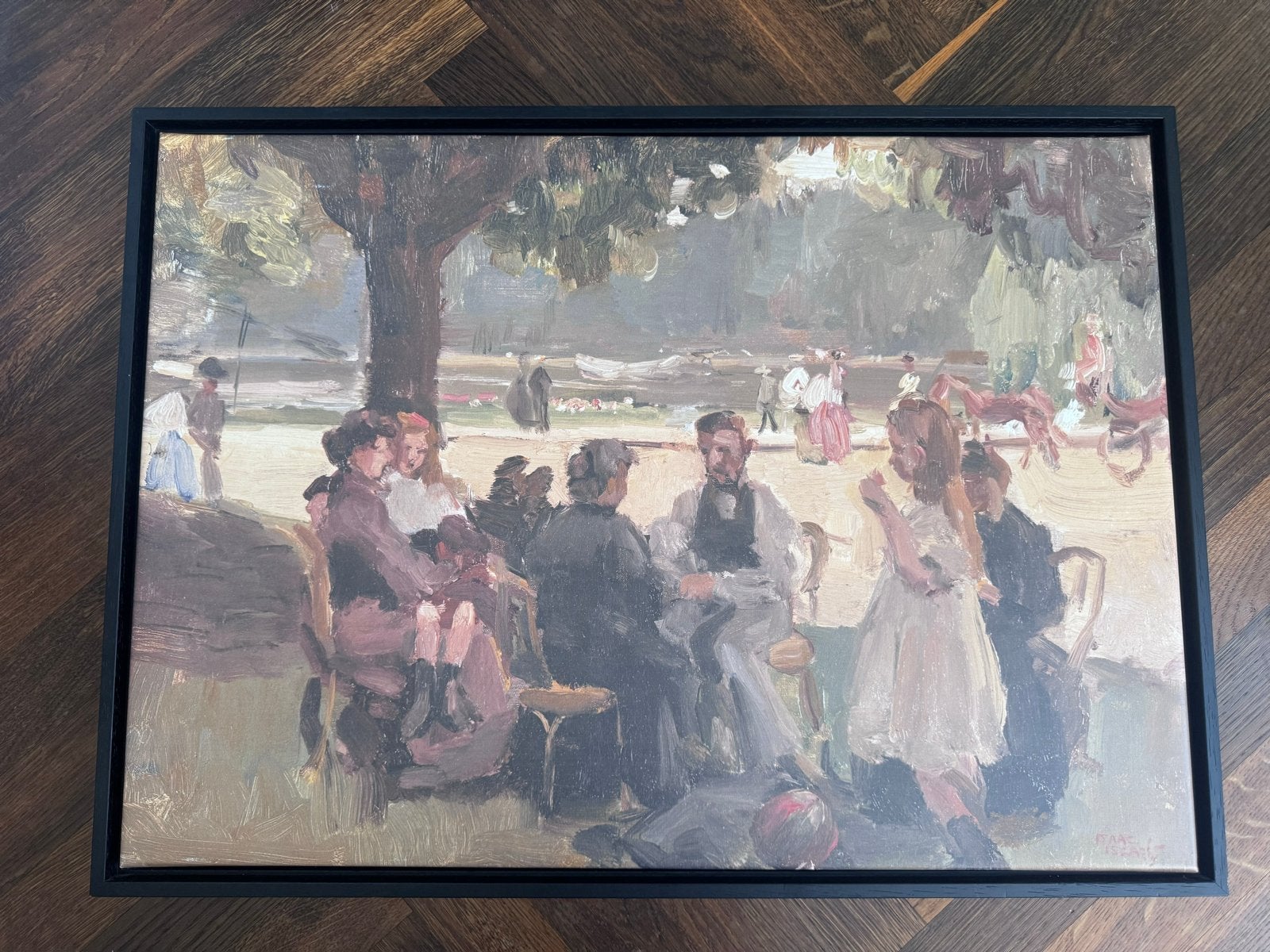 Isaac Israëls - Parkgezicht met figuren, canvas print, Ophalen, Doek, Portret of Personen, Impressionistisch