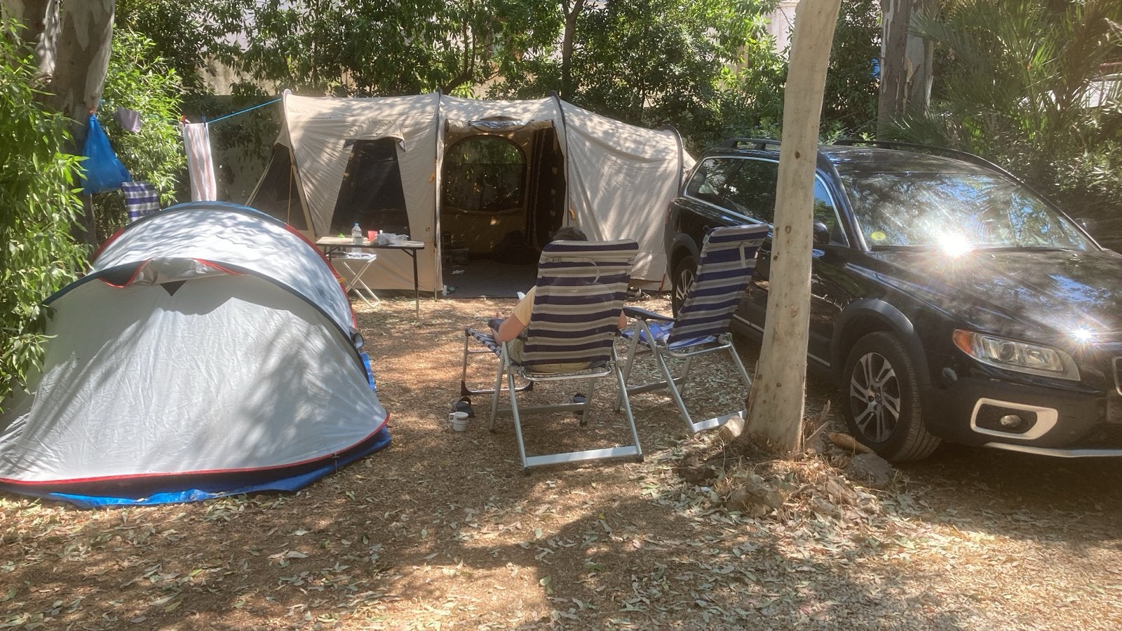 Eureka Grand Vision BCT tent (met luifel en vloerzeil), Caravans en Kamperen, Ophalen, Gebruikt, Tot en met 6