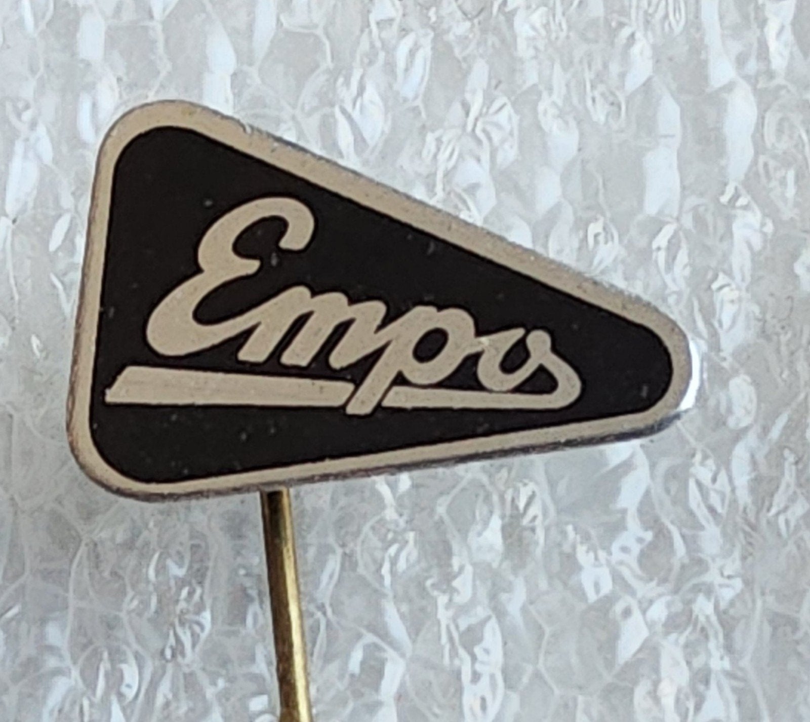 Vintage Empo reclamesspeldje - Nederlandse rijwielfabriek, Ophalen of Verzenden, Gebruikt, Overige onderwerpen, Speldje of Pin