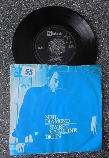 Neil Diamond - sweet Caroline (NL 1969) (vanaf € 12,50), Cd's en Dvd's, Vinyl Singles, 7 inch, Single, Ophalen of Verzenden, Zo goed als nieuw