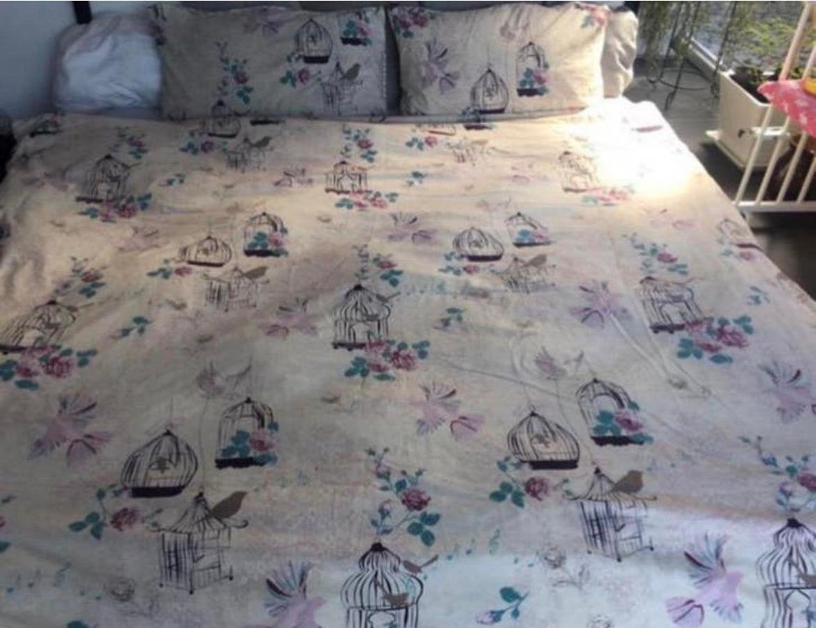Dekbedovertrek 2pers. 200x200cm met 2 slopen set twee kanten, Huis en Inrichting, Dubbelzijdig bruikbaar, Meerkleurig, Dekbedovertrek