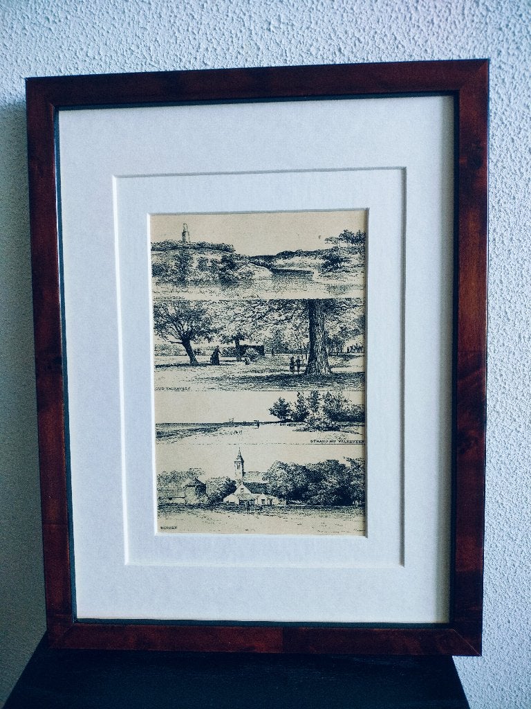 Craandijk Litho Huizen Valkeveen Leeuwenberg 1880 (60), Ophalen of Verzenden