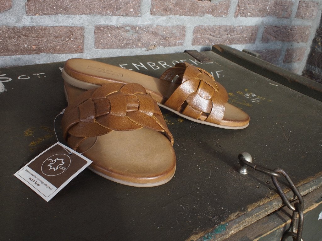 Leren Slippers Maat 37 Bruin - 5th Avenue, Slippers, Bruin, Nieuw, Ophalen of Verzenden