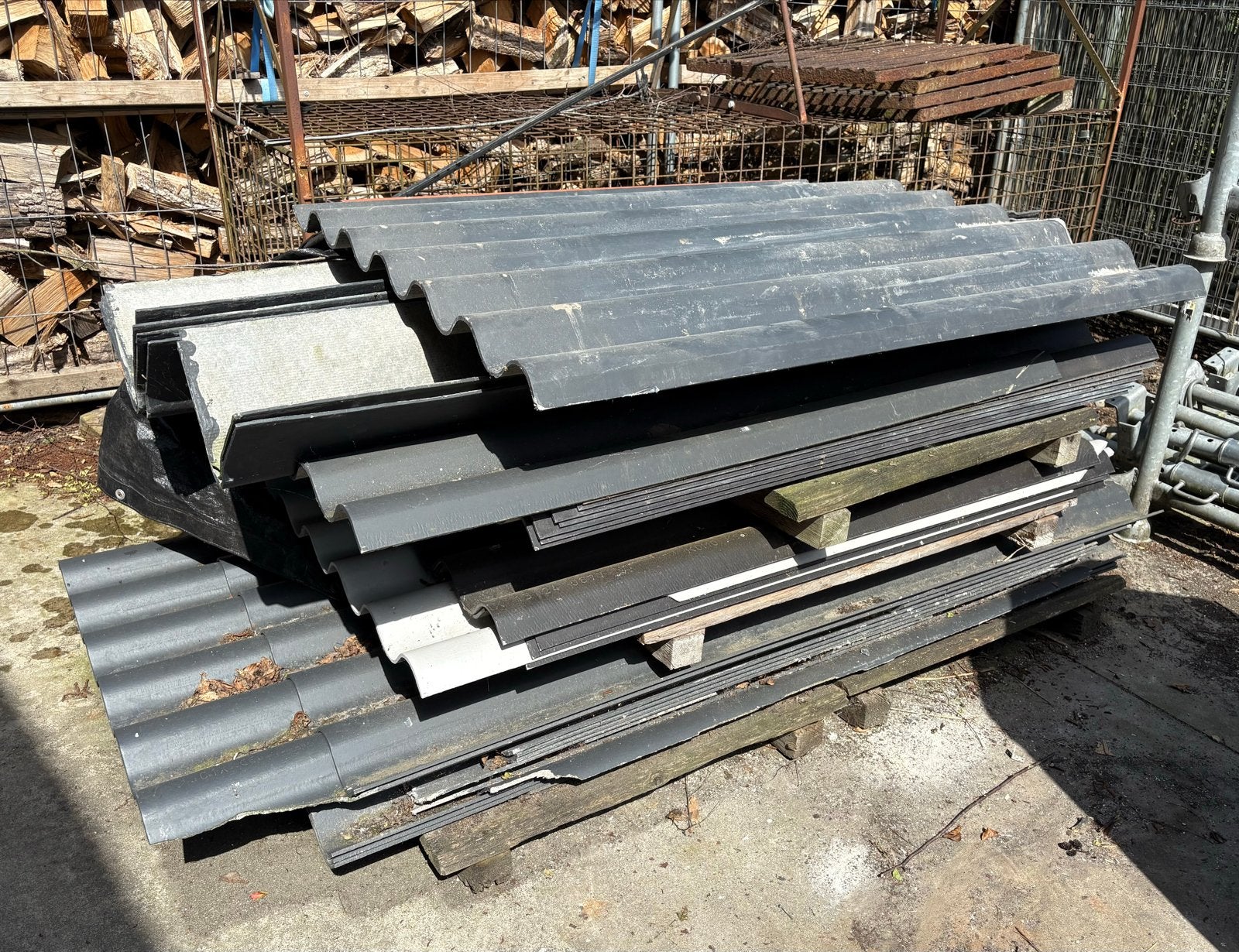 golfplaten vezelcement, Ophalen, Overige materialen, Gebruikt, 15 m² of meer