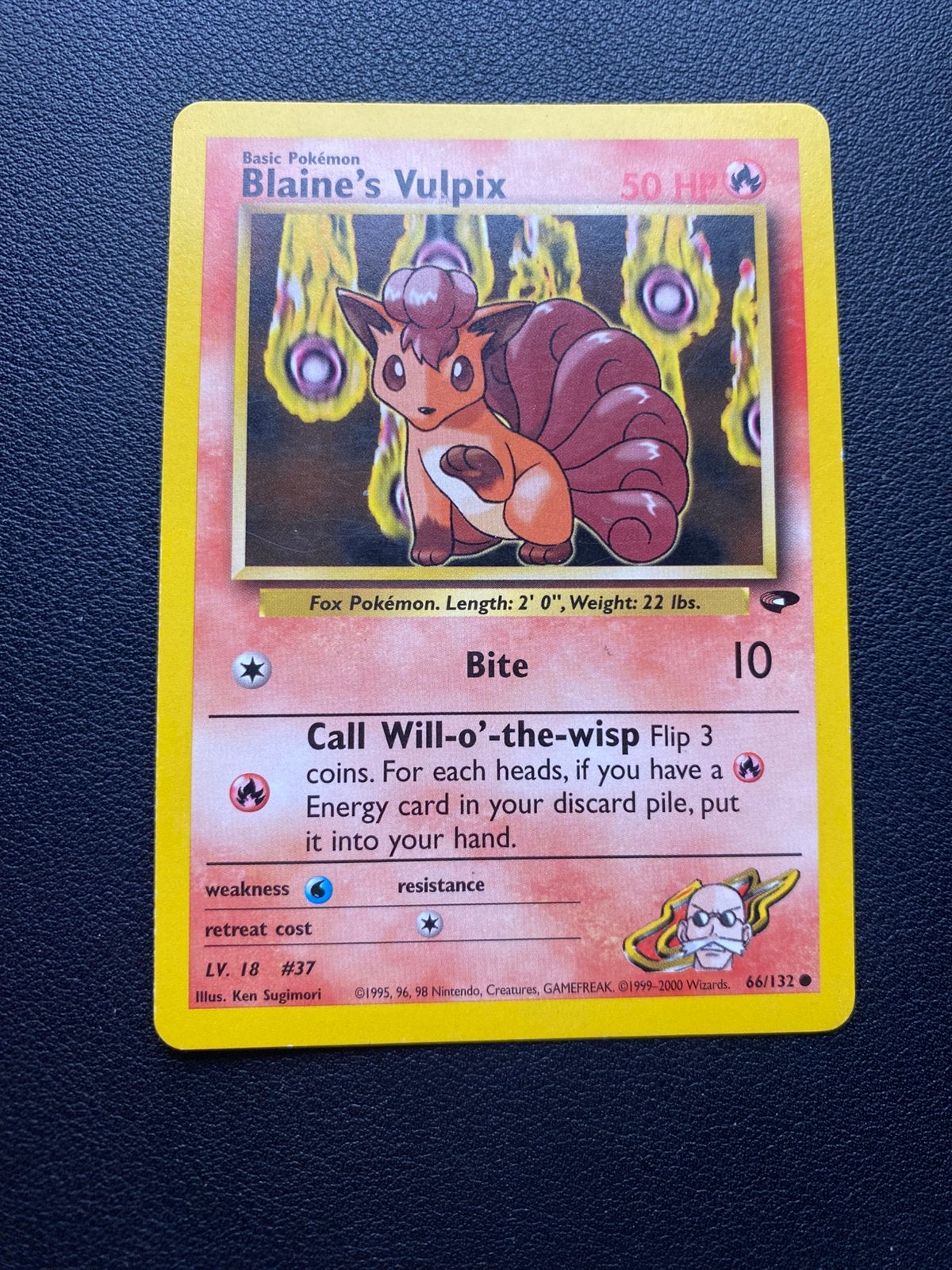Blaine’s Vulpix - Gym Challenge - 66/132 - Pokemon kaart, Ophalen of Verzenden, Zo goed als nieuw