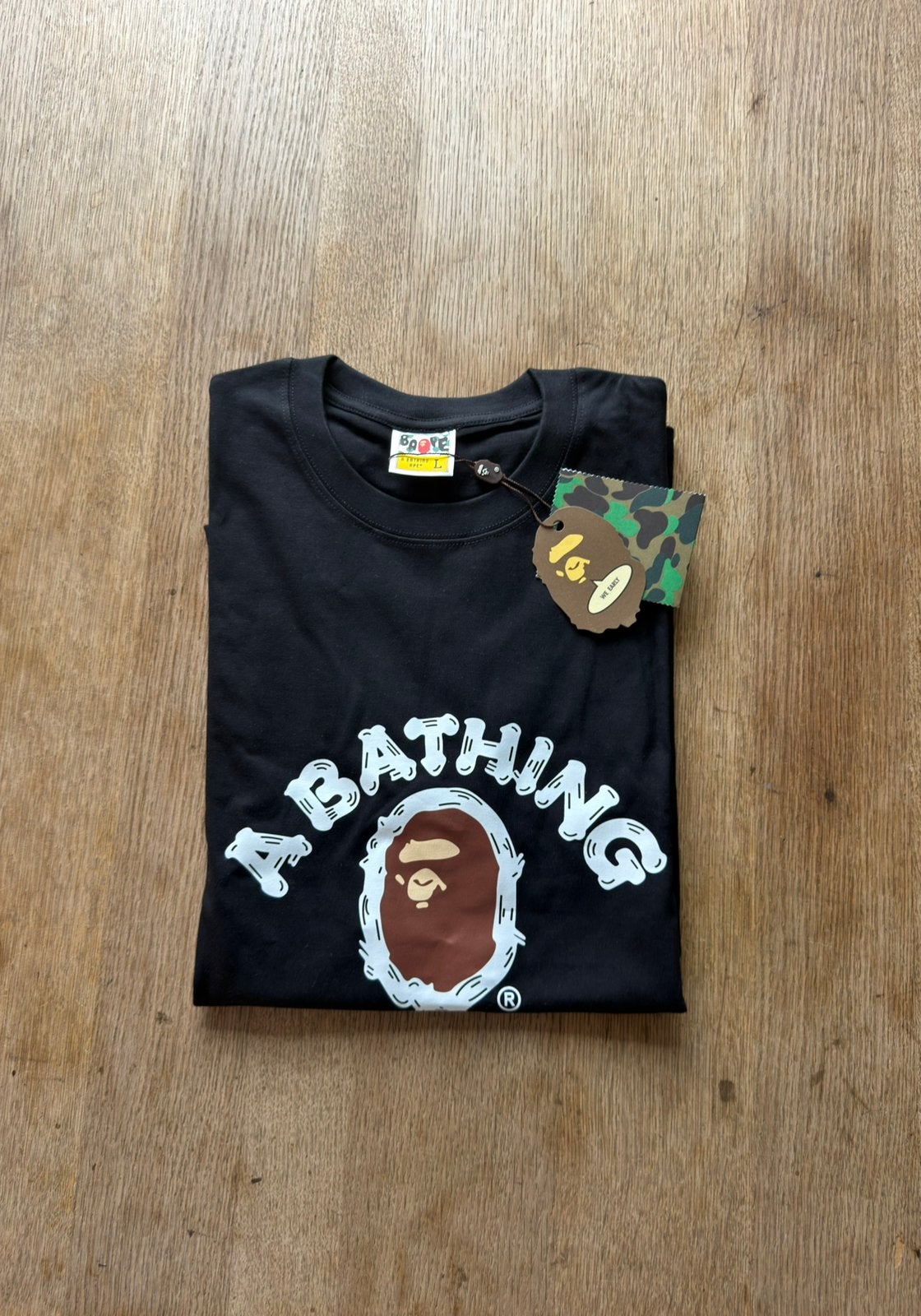Zwart nieuw A Bathing Ape (BAPE) T-Shirt maat L, Ophalen of Verzenden, Nieuw, Maat 52/54 (L), Zwart