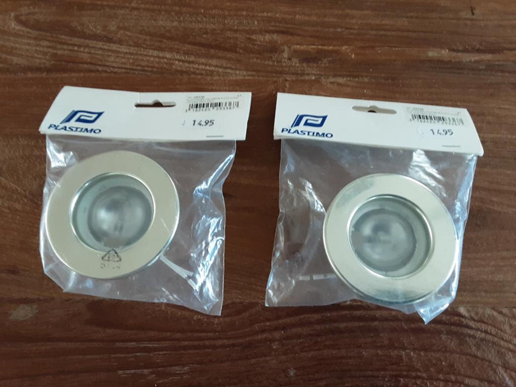 Plastimo Halogeen Inbouwspots RVS - Set van 2, Ophalen of Verzenden, Nieuw, Binnenverlichting