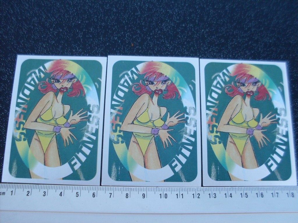 3x panini sticker madness fitness bikini babe pin-up, Verzenden, Zo goed als nieuw, Sport