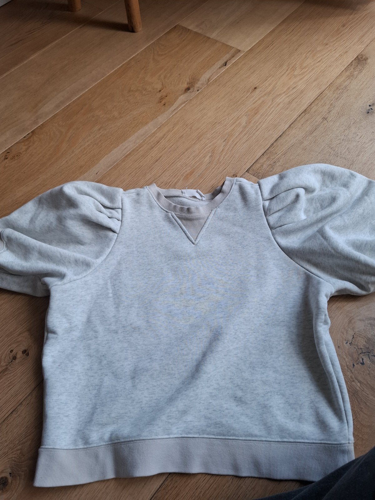 Aimée The Label Liesbeth sweater met pofmouwen maat S 36, Beige, Ophalen of Verzenden, Zo goed als nieuw, Maat 36 (S)