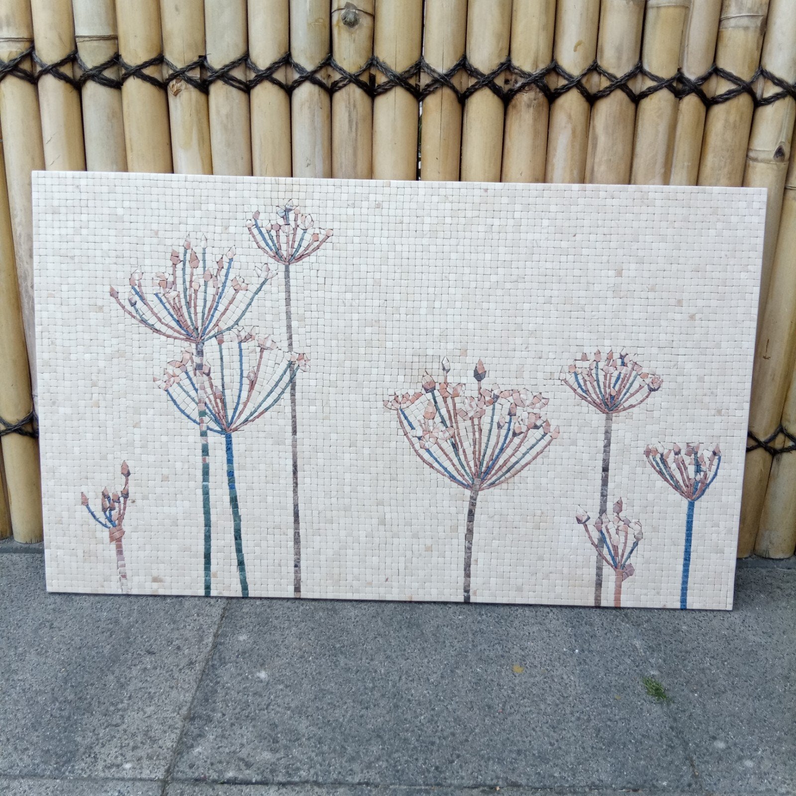 Uniek handgemaakt mozaïek kunstwerk - 63x105 cm, Ophalen, Handgemaakt, Wanddecoratie, 1 meter - 2 meter