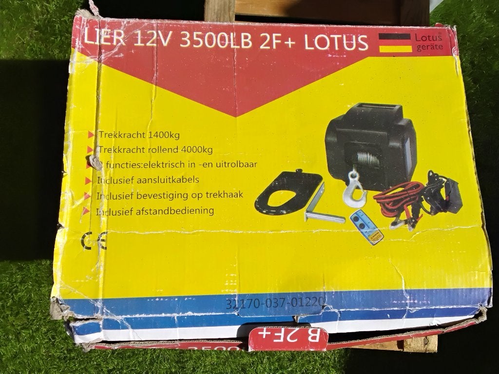 Elektrische Lier 1400 kg trekkracht 12 volt, Ophalen of Verzenden, Nieuw, Elektrisch