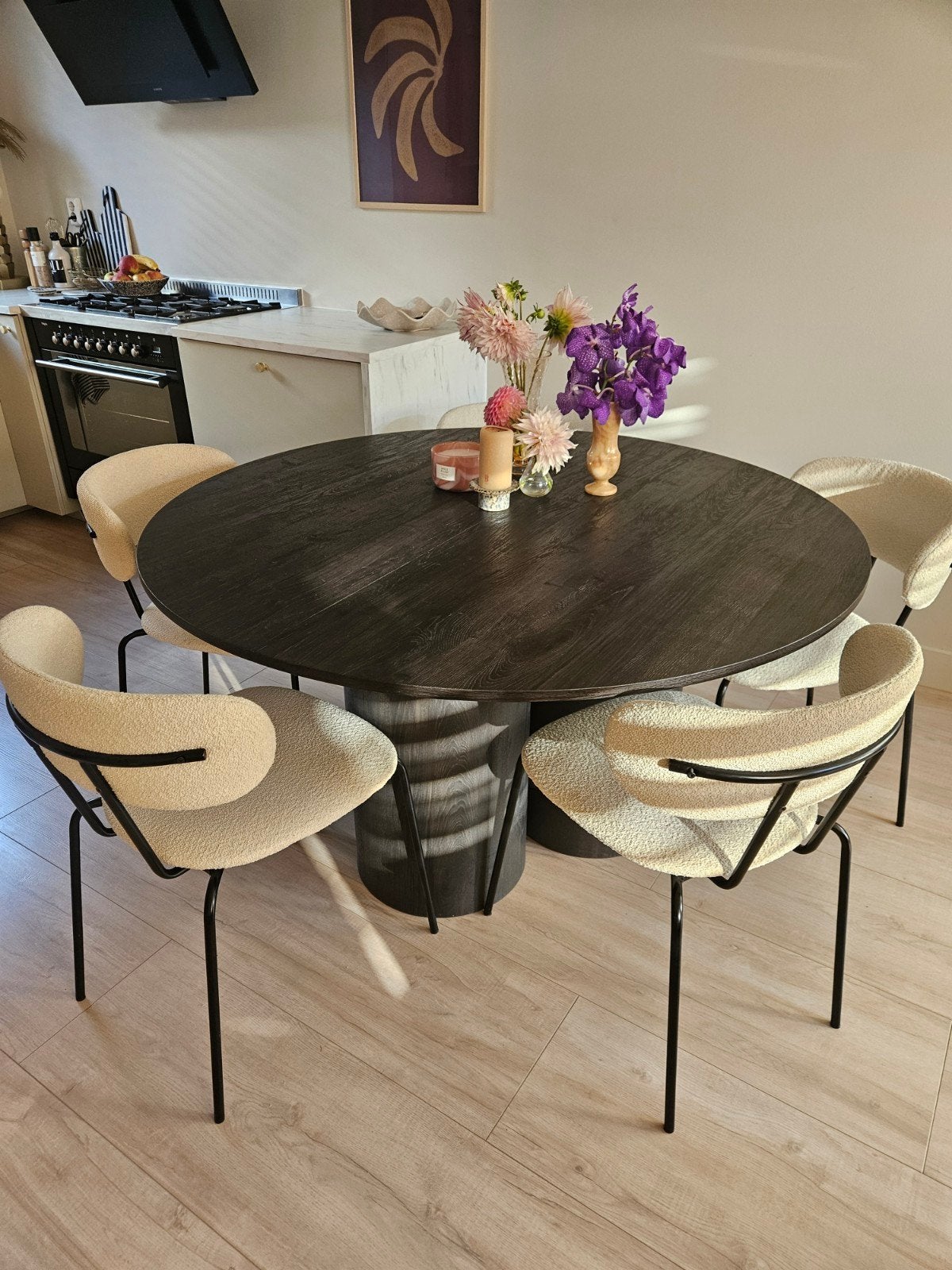 Ronde eettafel Woood Oona diameter 140 cm, Ophalen, Rond, Zo goed als nieuw, Vijf personen of meer