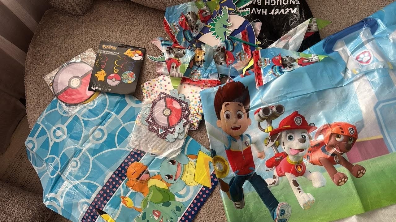 Feestartikelen: Pokémon, Paw Patrol & Dinosaurus Thema, Ophalen of Verzenden, Nieuw, Feestartikel, Verjaardag