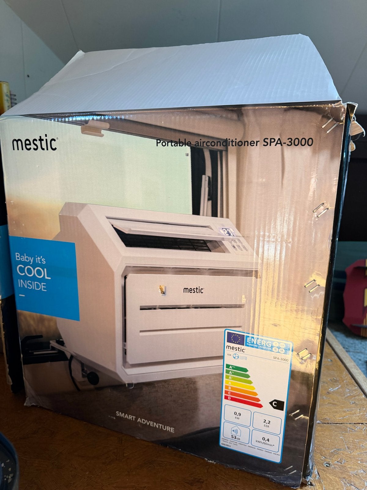 Mestic Split Airco SPA-3000 voor caravan/camper, Witgoed en Apparatuur, Airco's, Zo goed als nieuw, Mobiele airco, Minder dan 60 m³