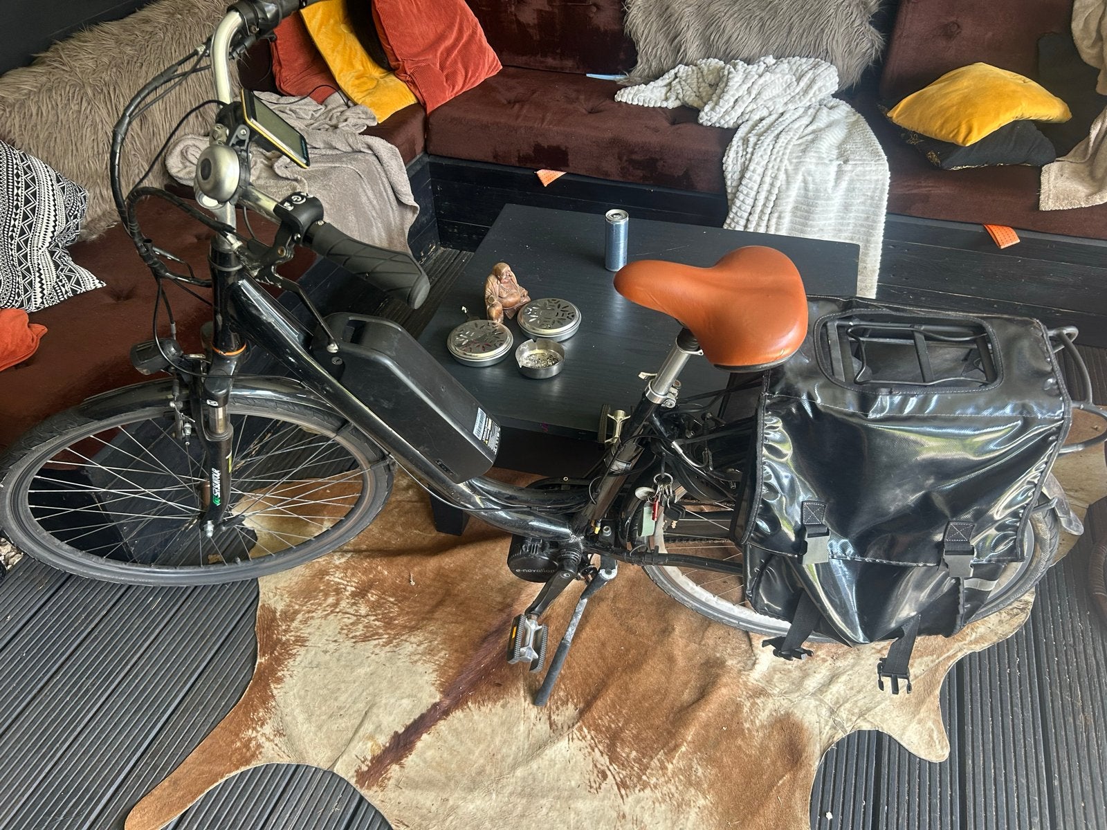 E-novation E-bike met middenmotor en 2 accu's - 100km bereik, Ophalen, Gebruikt, 50 km per accu of meer, Overige merken