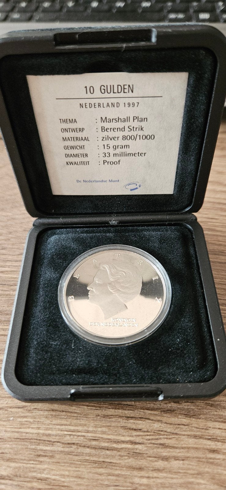 Zilveren Tientje 1997 George c.Marshall proof, Postzegels en Munten, Munten | Nederland, Koningin Beatrix, Zilver, Ophalen of Verzenden
