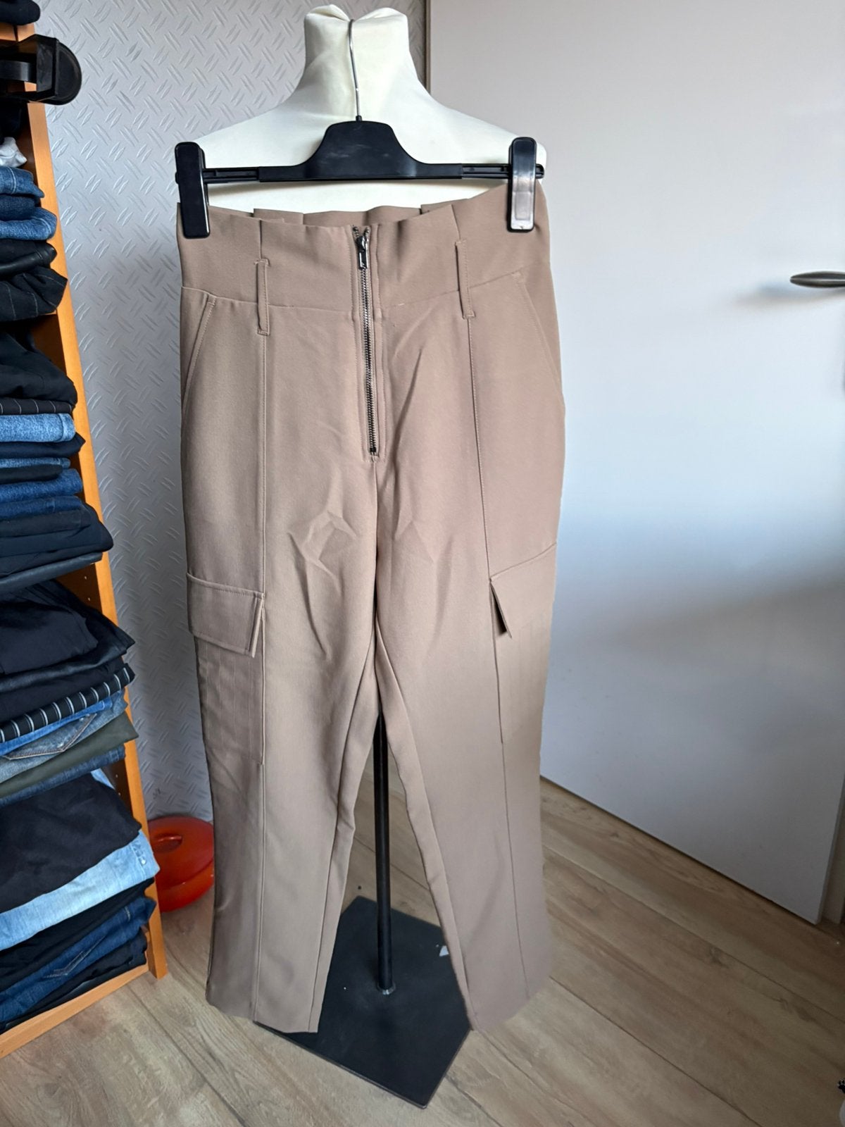 Co’couture broek beige s, Kleding | Dames, Ophalen of Verzenden, Zo goed als nieuw, Beige, Lang