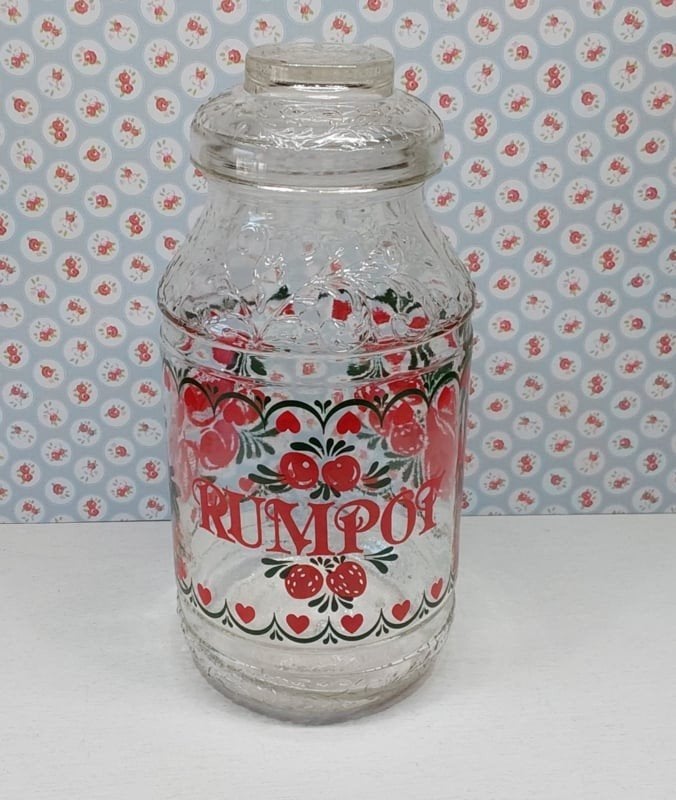 Vintage glazen rumpot, Gebruikt, ., Ophalen of Verzenden, .