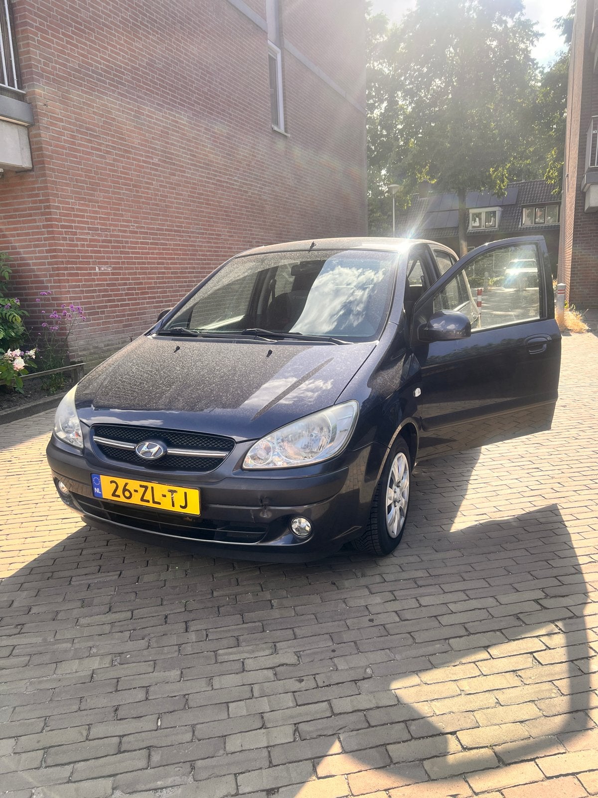 Hyundai Getz 1.4 5DRS AUT 2008 Grijs, Auto's, Hyundai, 40 €/maand, 4 cilinders, Origineel Nederlands, Particulier