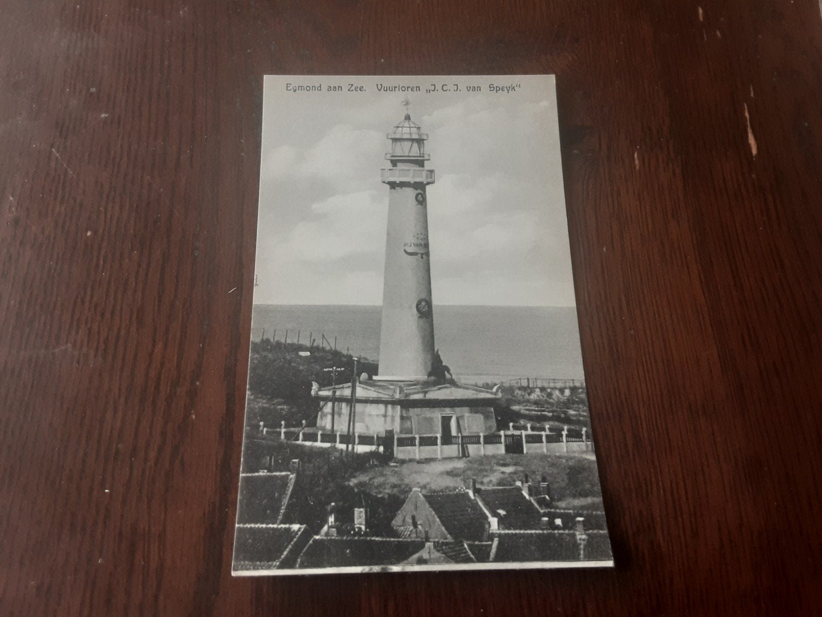 oude kaart Egmond aan zee vuurtoren, Ophalen of Verzenden, Voor 1920, Noord-Holland