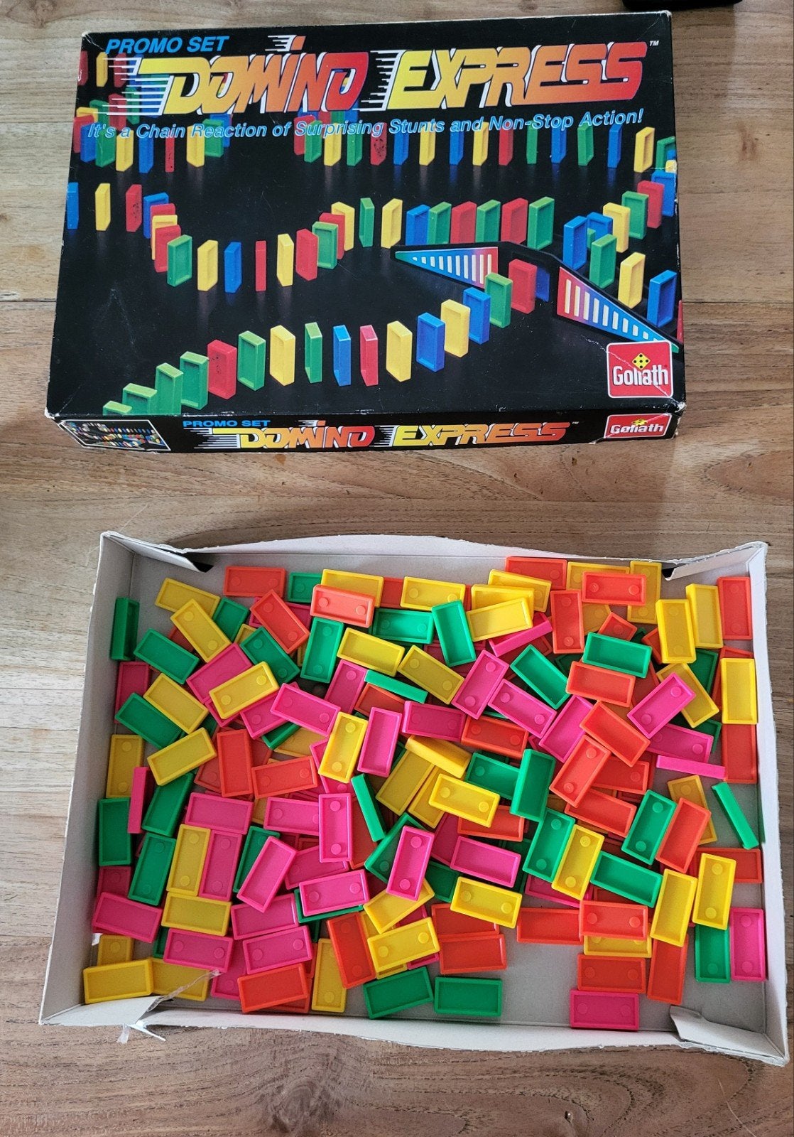 Domino Express Promo Set Goliath - Kleurrijke Dominostenen, Ophalen of Verzenden