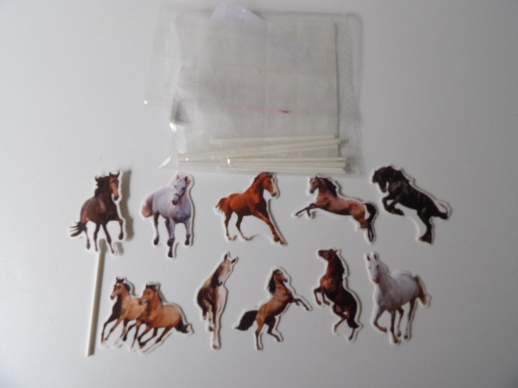 nieuw 10x prikkers paard, Hobby en Vrije tijd, Taarten en Cupcakes maken, Ophalen of Verzenden, Nieuw, Taarten of Cupcakes, Versiering