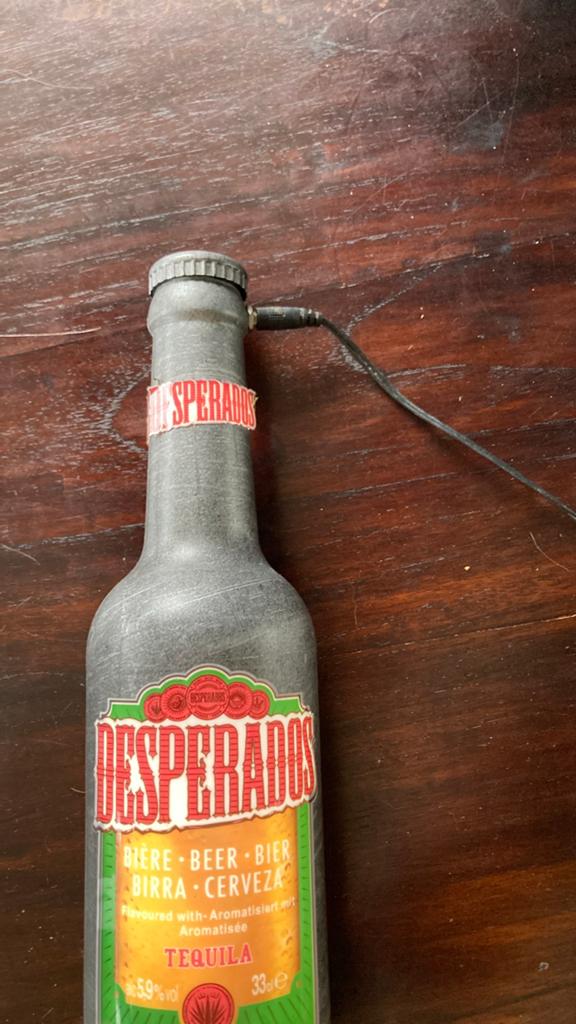 Desperados lamp fles staand., Ophalen of Verzenden, Gebruikt, Lichtbak of (neon) lamp