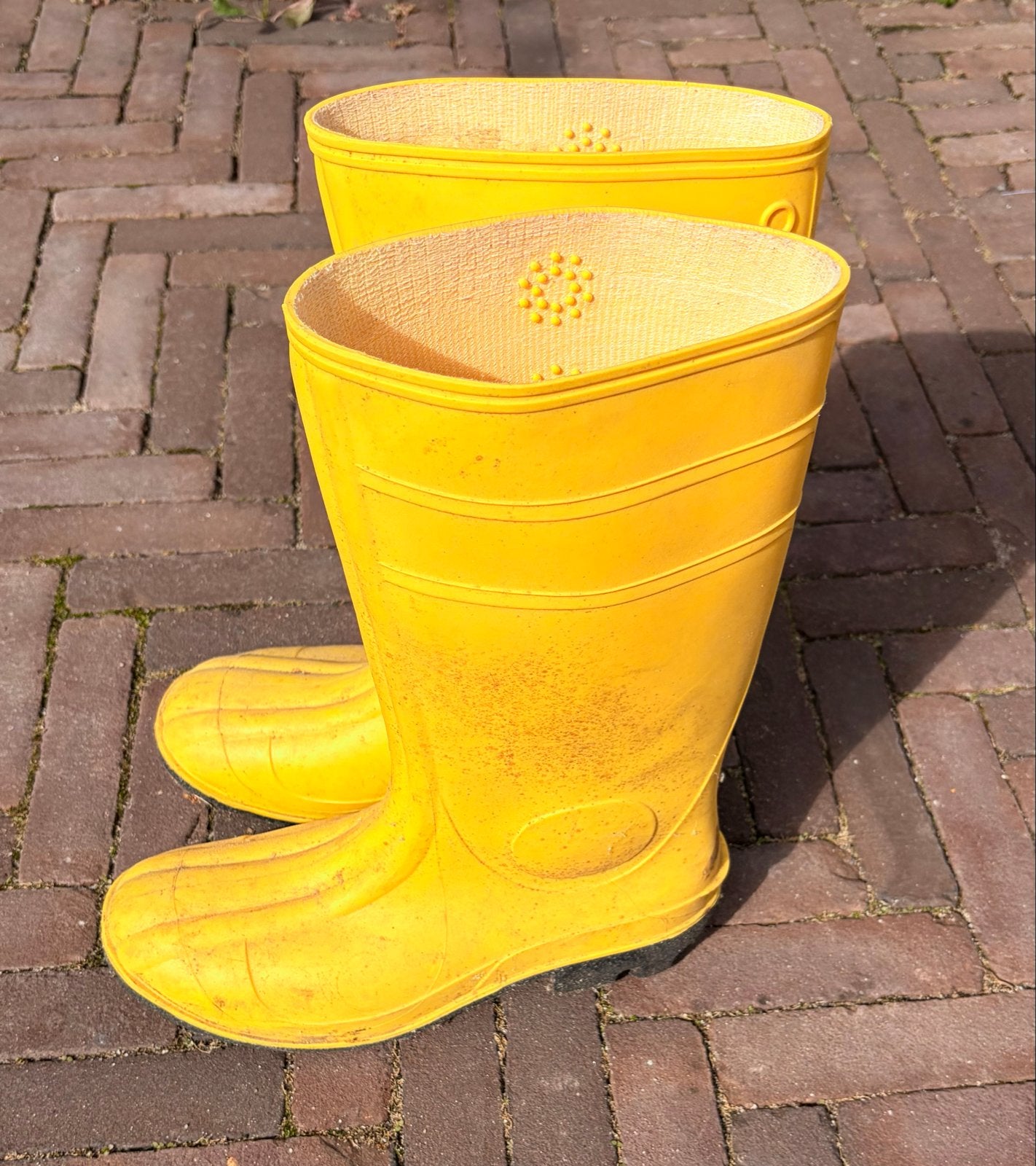 Gele Spirale veiligheidslaarzen maat 45, Tuin en Terras, Ophalen, Gebruikt, Heren, Laarzen